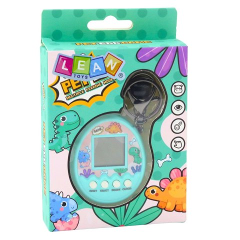 TAMAGOTCHI PET EGG GRA ELEKTRONICZNA 168W1 BRELOK Z DZWONECZKIEM TURKUSOWA