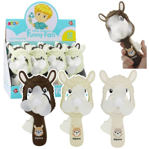 WIATRACZEK WENTYLATOR RĘCZNY MECHANICZNY DLA DZIECI ALPAKA MIX