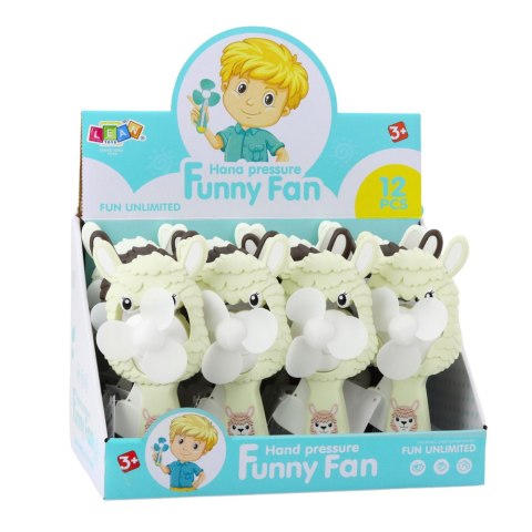 WIATRACZEK WENTYLATOR RĘCZNY MECHANICZNY DLA DZIECI ALPAKA MIX