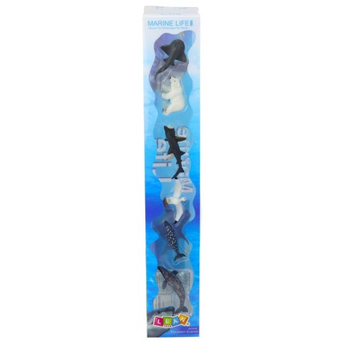 ZESTAW MINI FIGURKI ZWIERZĘTA MORSKIE PRZYBRZEŻNE MEWA REKIN 6-8CM 6SZT