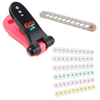 ZESTAW PIĘKNOŚĆI DIAMENCIKI MASZYNKA DO OZDABIANIA WŁOSÓW 80 EL.