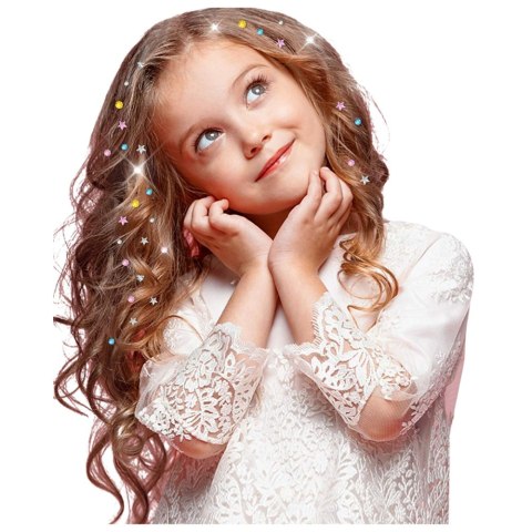 ZESTAW PIĘKNOŚĆI DIAMENCIKI MASZYNKA DO OZDABIANIA WŁOSÓW 80 EL.