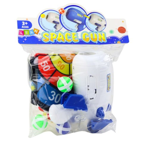 GRA ZRĘCZNOŚCIOWA STRZAŁ DO CELU PISTOLET KULKI NA RZEP KOSMOS