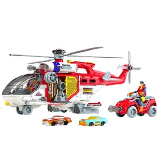 HELIKOPTER RATUNKOWY WIELOFUNKCYJNY AKCESORIA ZESTAW ŚWIATŁA DŹWIĘKI