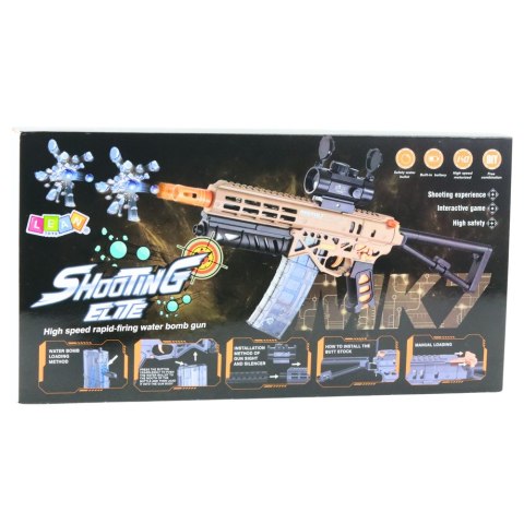 KARABIN NA KULKI WODNE MK7 NA AKUMULATOR CELOWNIK OKULARY KULKI