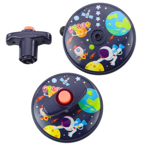 KOLOROWY ŚWIECĄCY DYSK KOSMOS UFO KRĘCĄCY BĄCZEK SPINNING TOP
