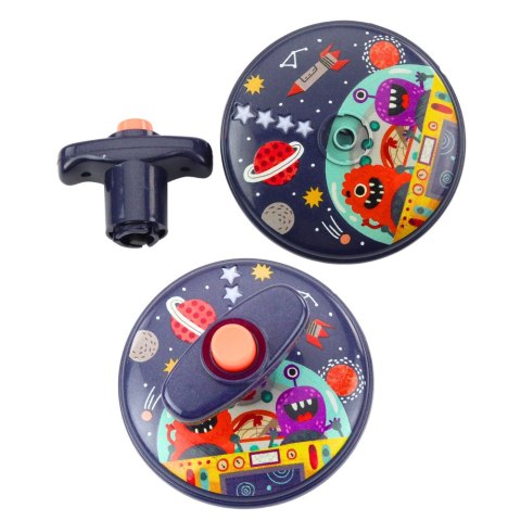 KOLOROWY ŚWIECĄCY DYSK KOSMOS UFO KRĘCĄCY BĄCZEK SPINNING TOP