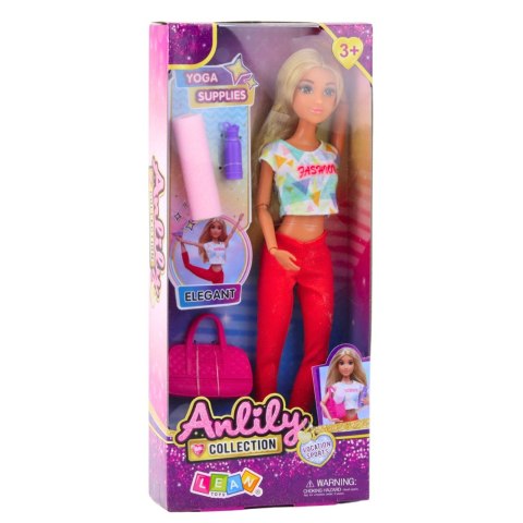 LALKA ANLILY JOGA MATA DO ĆWICZEŃ TORBA BIDON RUCHOME KOŃCZYNY
