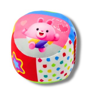 MIĘKKA PIŁKA Z GRZECHOTKĄ DLA MALUCHA KOLOROWA 9CM