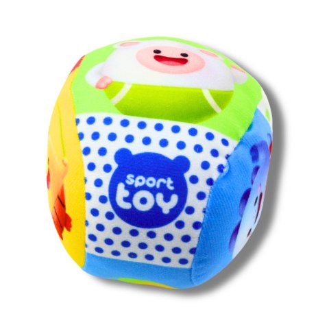 MIĘKKA PIŁKA Z GRZECHOTKĄ DLA MALUCHA KOLOROWA 9CM