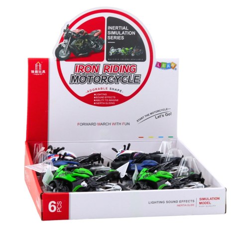 MOTOCYKL WYŚCIGOWY SPORTOWY Z NAPĘDEM ŚWIATŁA DŹWIĘKI MIX