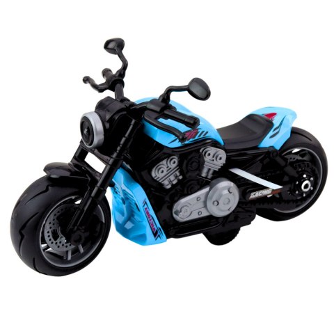 MOTOCYKL ZABAWKOWY NA BATERIE NAPĘD ŚWIATŁA DŹWIĘKI NIEBIESKI