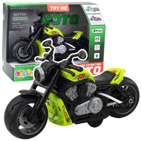 MOTOCYKL ZABAWKOWY NA BATERIE NAPĘD ŚWIATŁA DŹWIĘKI ZIELONY