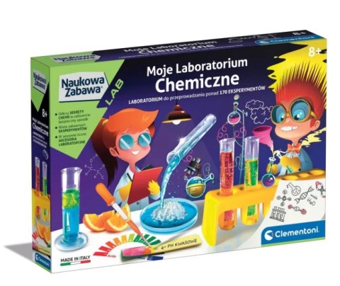 NAUKOWA ZABAWA MOJE LABORATORIUM CHEMICZNE JĘZYK POLSKI CLEMENTONI 60250