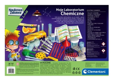 NAUKOWA ZABAWA MOJE LABORATORIUM CHEMICZNE JĘZYK POLSKI CLEMENTONI 60250