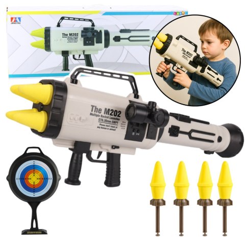 OGROMNA WYRZUTNIA RAKIET M202 POCISKI GĄBKOWE 68CM