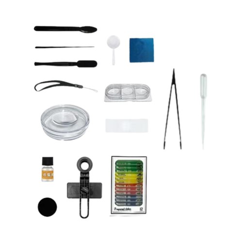 PRZENOŚNY MIKROSKOP EDUKACYJNY DLA DZIECI 2W1 60X/180X AKCESORIA