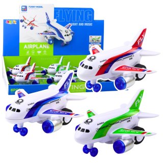 SAMOLOT PASAŻERSKI NA BATERIE ŚWIATŁA DŹWIĘKI NAPĘD MIX