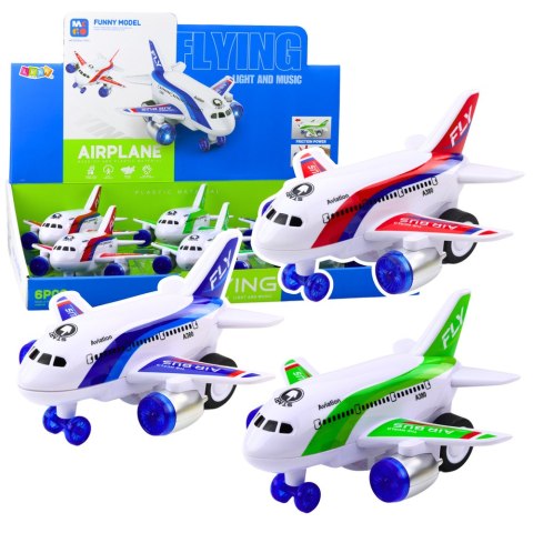 SAMOLOT PASAŻERSKI NA BATERIE ŚWIATŁA DŹWIĘKI NAPĘD MIX