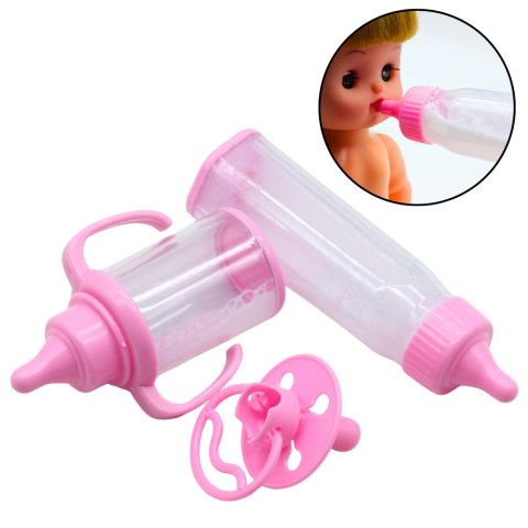 ZESTAW DLA NIEMOWLAKA LALKI BUTELKI ZNIKAJĄCE MLEKO SMOCZEK