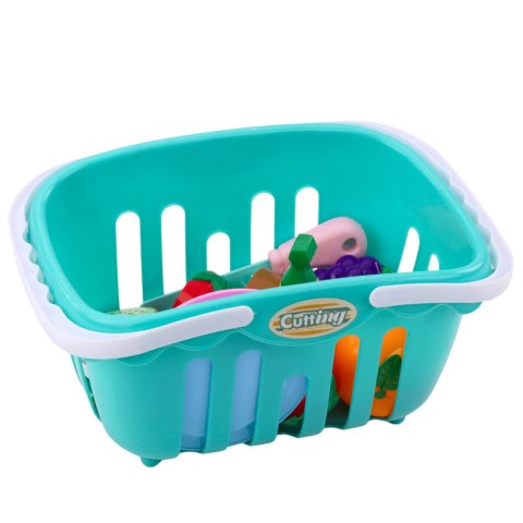 ZESTAW OWOCE DO KROJENIA NA RZEP TALERZYKI NÓŻ KOSZYK