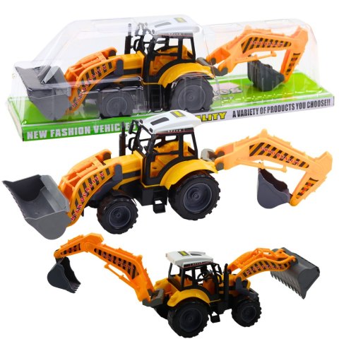 DUŻA KOPARKO ŁADOWARKA ROLNICZA BUDOWLANA RUCHOMA ŻÓŁTA