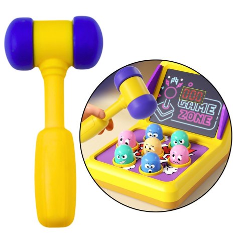 GRA ZRĘCZNOŚCIOWA WHACK A MOLE AUTOMAT Z MŁOTKIEM ŚWIATŁA DŹWIĘKI