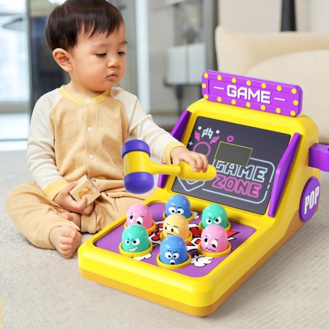 GRA ZRĘCZNOŚCIOWA WHACK A MOLE AUTOMAT Z MŁOTKIEM ŚWIATŁA DŹWIĘKI