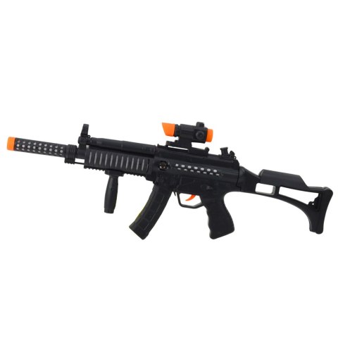 KARABIN MASZYNOWY ZABAWKOWY ŚWIATŁA DŹWIĘKI CZARNY 62CM
