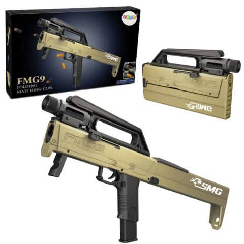 KARABIN SKŁADANY FMG9 STRZAŁKI PIANKOWE ŁUSKI LATARKA BROŃ