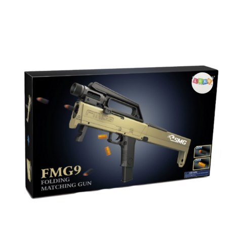 KARABIN SKŁADANY FMG9 STRZAŁKI PIANKOWE ŁUSKI LATARKA BROŃ