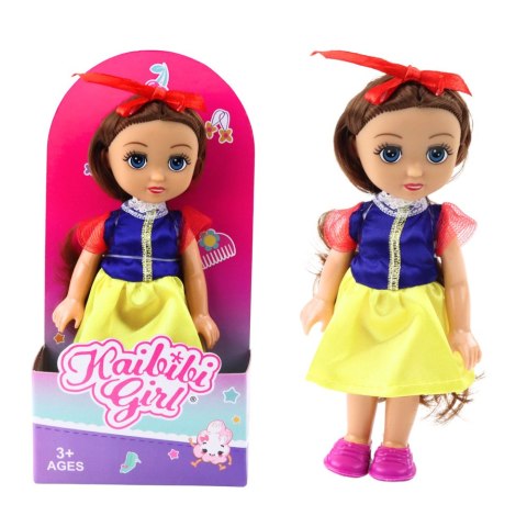 MINI LALECZKA KSIĘŻNICZKA KORONA ZDOBIONA SUKIENKA 17CM MIX