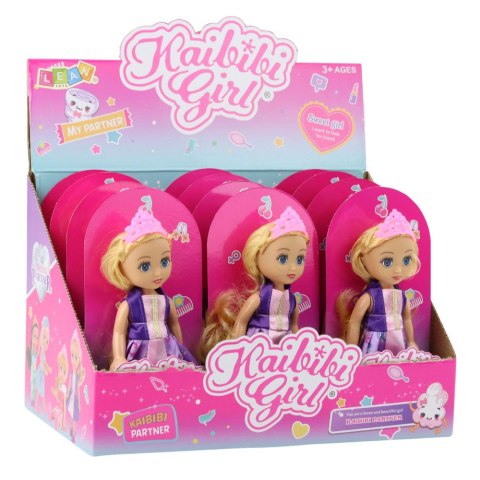 MINI LALECZKA KSIĘŻNICZKA KORONA ZDOBIONA SUKIENKA 17CM MIX