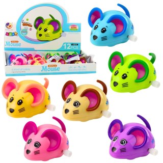 MYSZKA NAKRĘCANA JEŹDZI PORUSZA OGONKIEM 8CM MIX KOLOR