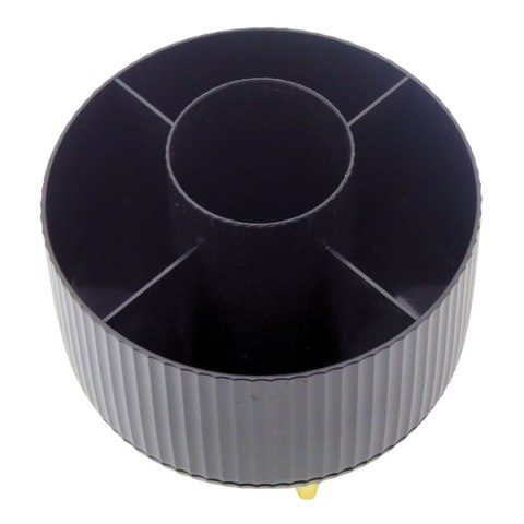 ORGANIZER NA PĘDZLE KOSMETYKI OBROTOWY 360° 5 PRZEGRÓD CZARNY