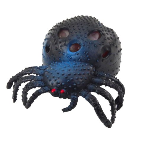 PAJĄK GNIOTEK ANTYSTRESOWY SENSORYCZNY Z KULKAMI ŻELOWYMI CZARNY