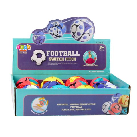 PIŁKA ZMIENIAJĄCA KOLOR DO RZUCANIA ŻONGLOWANIA 8CM KOLOROWA