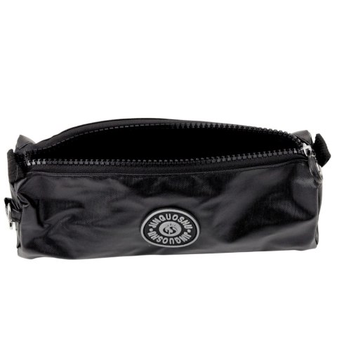 PIÓRNIK SZKOLNY ORGANIZER JEDNOKOMOROWY CZARNY 21,5CM