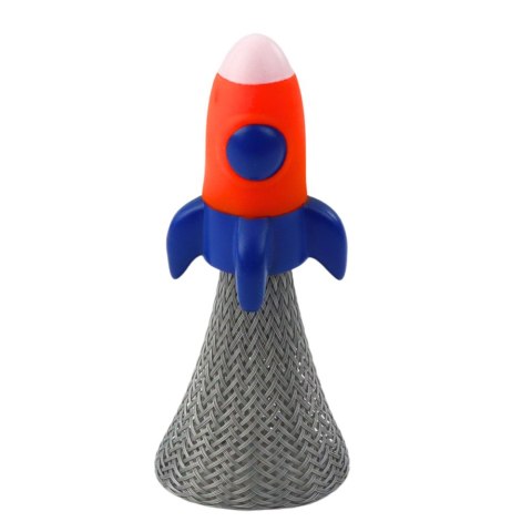 SKACZĄCY STATEK KOSMICZNY NA SPRĘŻYNIE KOLOROWY ŚWIATŁA 11CM MIX