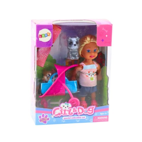 ZESTAW MINI LALECZKA WÓZEK NOSIDEŁKO PIESKI SZARY BRĄZOWY