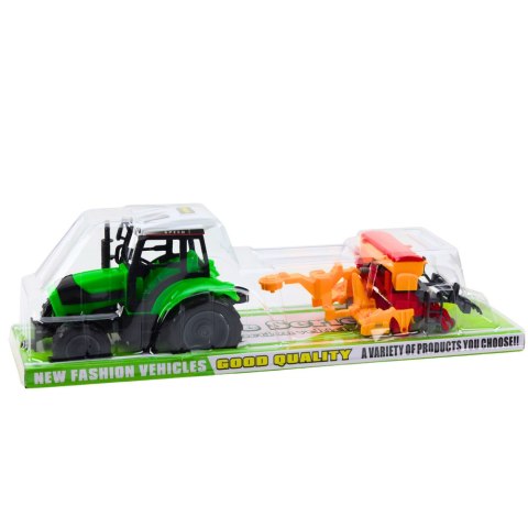 ZESTAW TRAKTOR CIĄGNIK ROLNICZY Z SIEWNIKIEM MASZYNA ROLNICZA