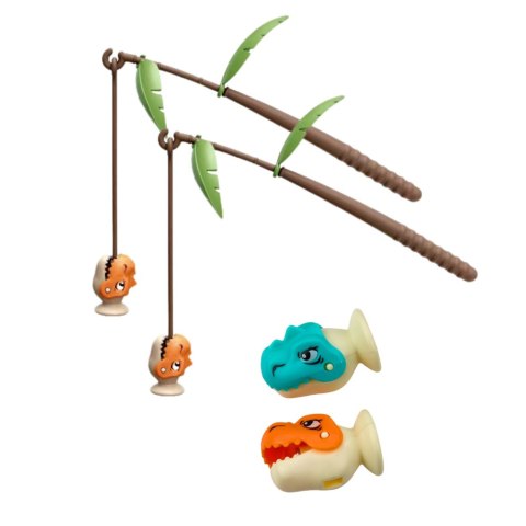 GRA ZRĘCZNOŚCIOWA ŁOWIENIE DINOZAURÓW WĘDKI MAGNETYCZNE DŹWIĘKI