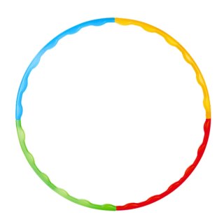 HULA-HOP Z WYPUSTKAMI SKŁADANE KOLOROWE 8 CZĘŚCI 60CM