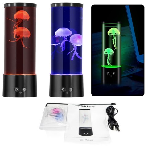 LAMPKA LEDOWA Z MEDUZAMI OZDOBNA NA BATERIE KABEL USB