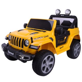 POJAZD NA AKUMULATOR FT-938 ŻÓŁTY LAKIEROWANY 4X4