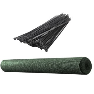 SIATKA CIENIUJĄCA NA OGRODZENIE PŁOT MASKUJĄCA ZIELONA 1.5M 50M 140G/M²