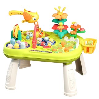 STOLICZEK EDUKACYJNY INTERAKTYWNY OGRÓD GRA WHACK A MOLE ŁOWIENIE RYBEK