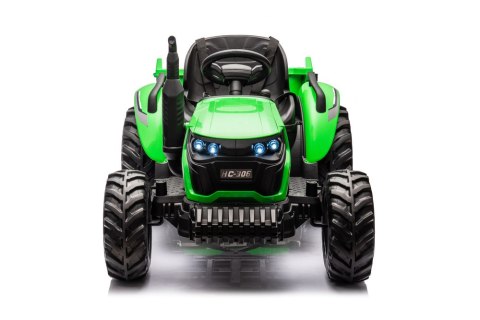 TRAKTOR NA AKUMULATOR HC-306 Z PRZYCZEPĄ JASNO ZIELONY 24V