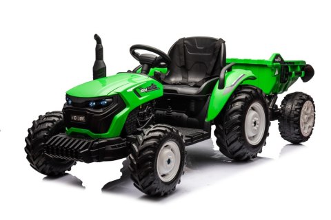 TRAKTOR NA AKUMULATOR HC-306 Z PRZYCZEPĄ JASNO ZIELONY 24V