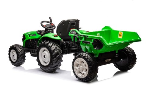 TRAKTOR NA AKUMULATOR HC-306 Z PRZYCZEPĄ JASNO ZIELONY 24V